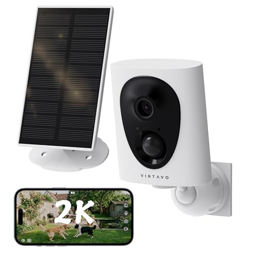 Amazon.co.jp: virtavo 防犯カメラ 屋外 ソーラー ワイヤレス 充電式